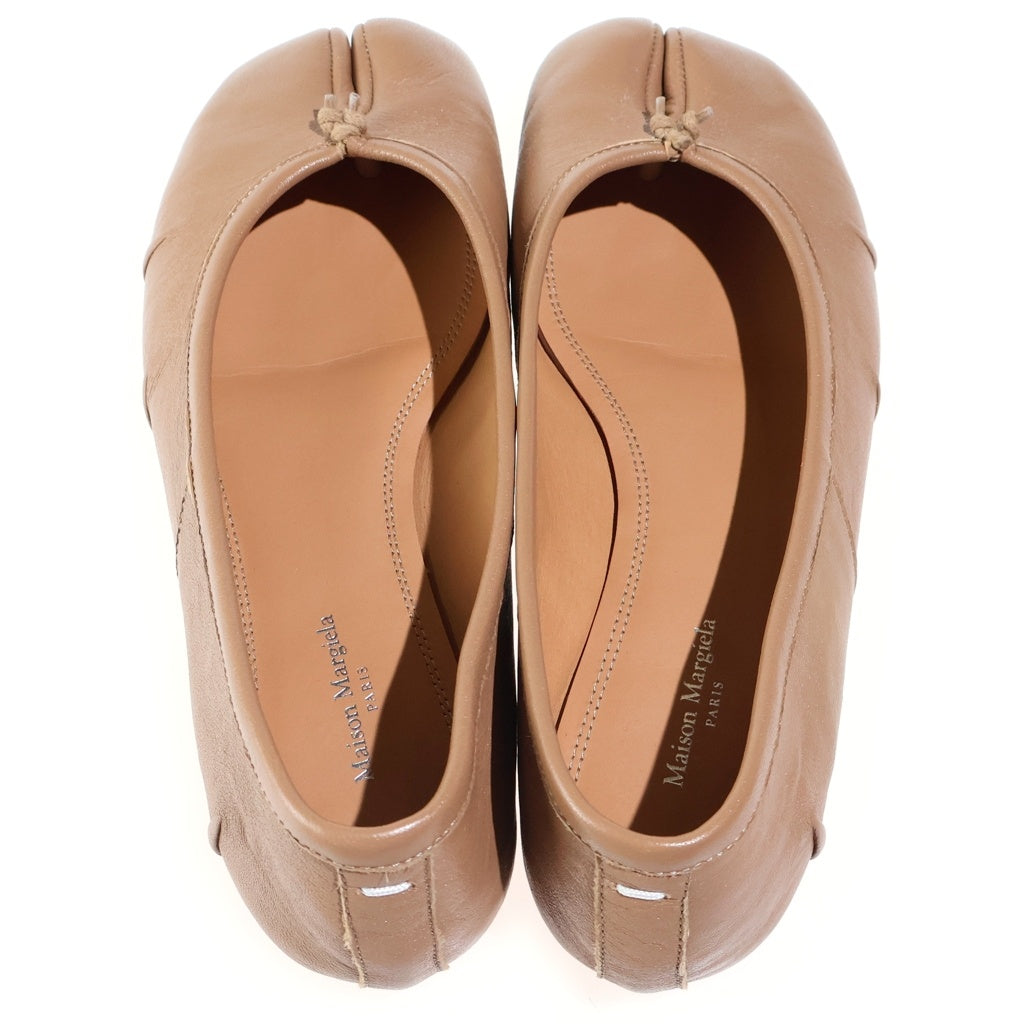 Maison Margiela(メゾンマルジェラ) TABI BALLERINA NEW タビ バレリーナ レザー シューズ レディース ブラウン S58WZ0127