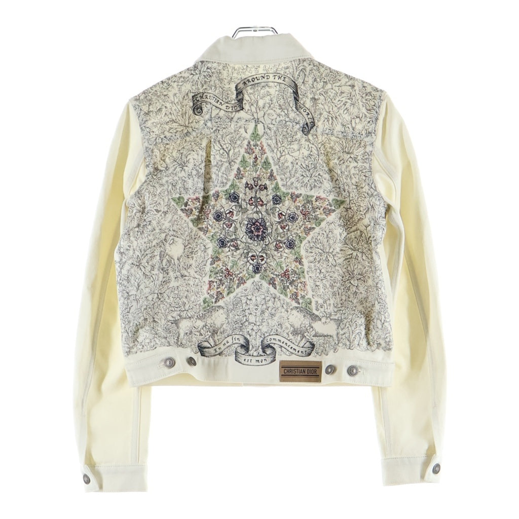 Christian Dior(クリスチャンディオール) 25AW ASTRAL FLOWERS DENIM JACKET アストラル フラワーズ デニムジャケット ホワイト/マルチカラー レディース 512V11A3040
