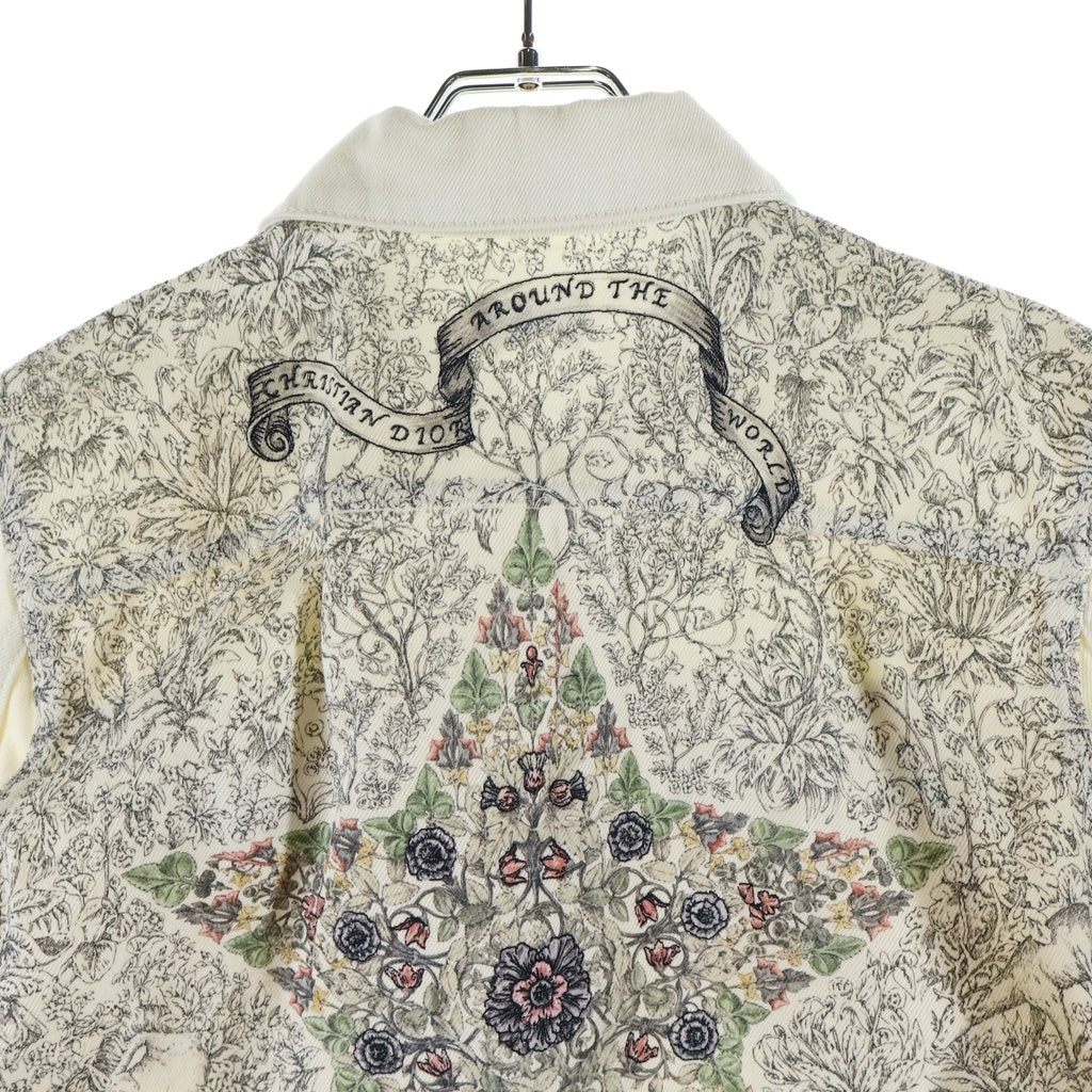 Christian Dior(クリスチャンディオール) 25AW ASTRAL FLOWERS DENIM JACKET アストラル フラワーズ デニムジャケット ホワイト/マルチカラー レディース 512V11A3040