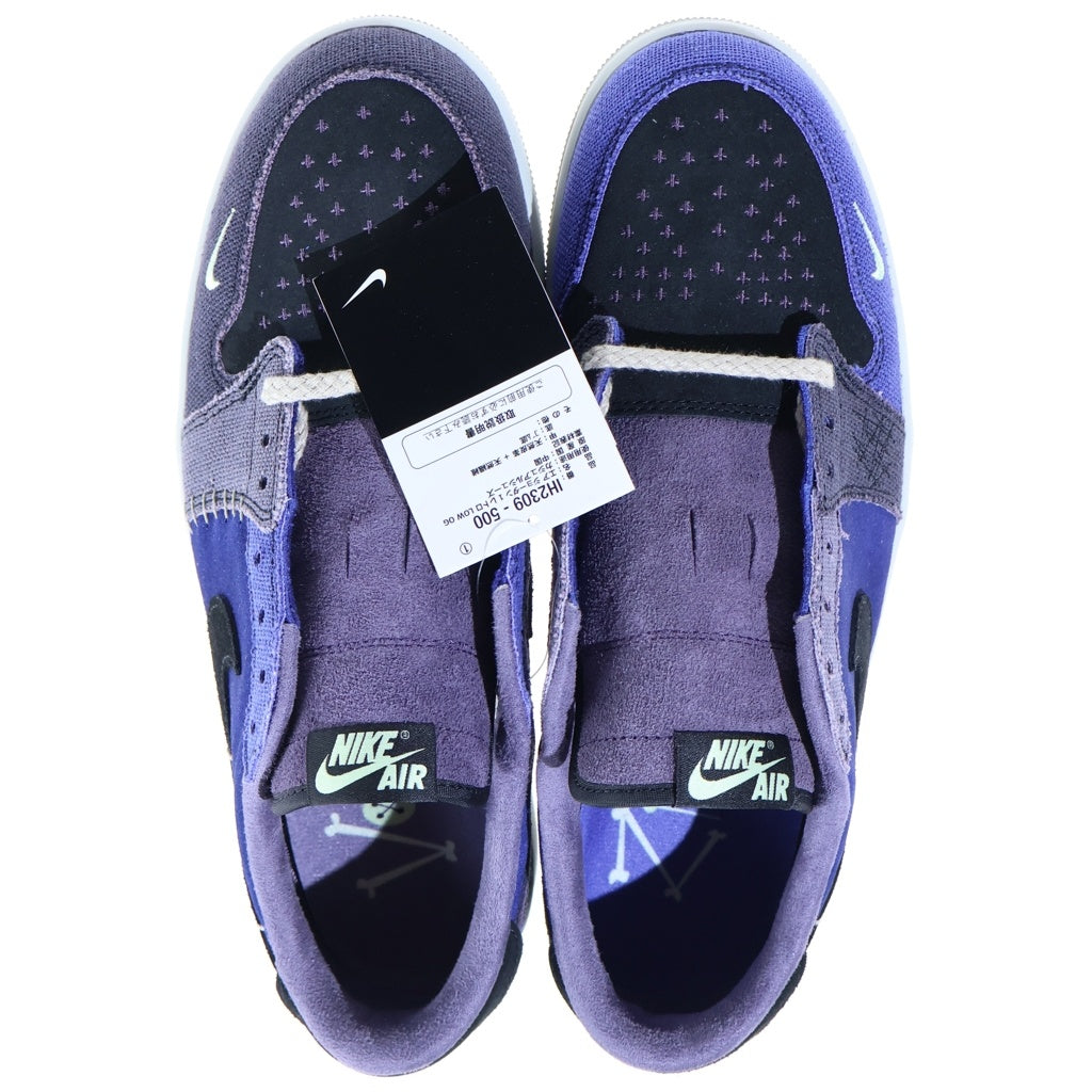 NIKE(ナイキ) ×ZION WILLIAMSON AIR JORDAN 1 RETRO LOW OG ザイオンウィリアムソン エアジョーダン1 ローカットスニーカー ブルー/パープル US9.5/27.5cm IH2309-500