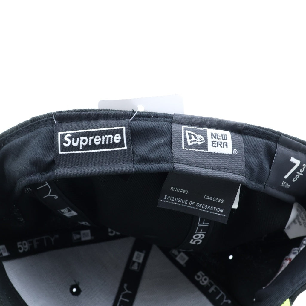 SUPREME(シュプリーム) 21AW ×NEW ERA No Comp Box Logo Cap ニューエラ ノーコンプ ボックスロゴ ベースボールキャップ 帽子 ブラック