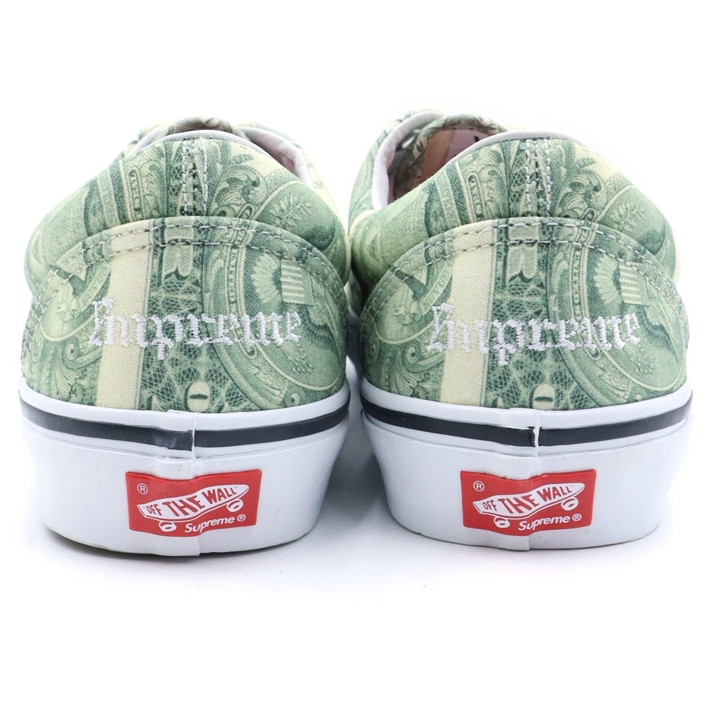 VANS(ヴァンズ) 23SS ×SUPREME Dollar Era Green シュプリーム ドル総柄 ローカットスニーカー グリーン US9.5/27.5cm VN0A5FC9GRN