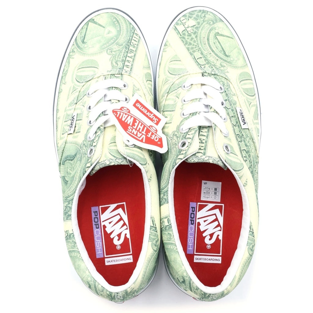 VANS(ヴァンズ) 23SS ×SUPREME Dollar Era Green シュプリーム ドル総柄 ローカットスニーカー グリーン US9.5/27.5cm VN0A5FC9GRN
