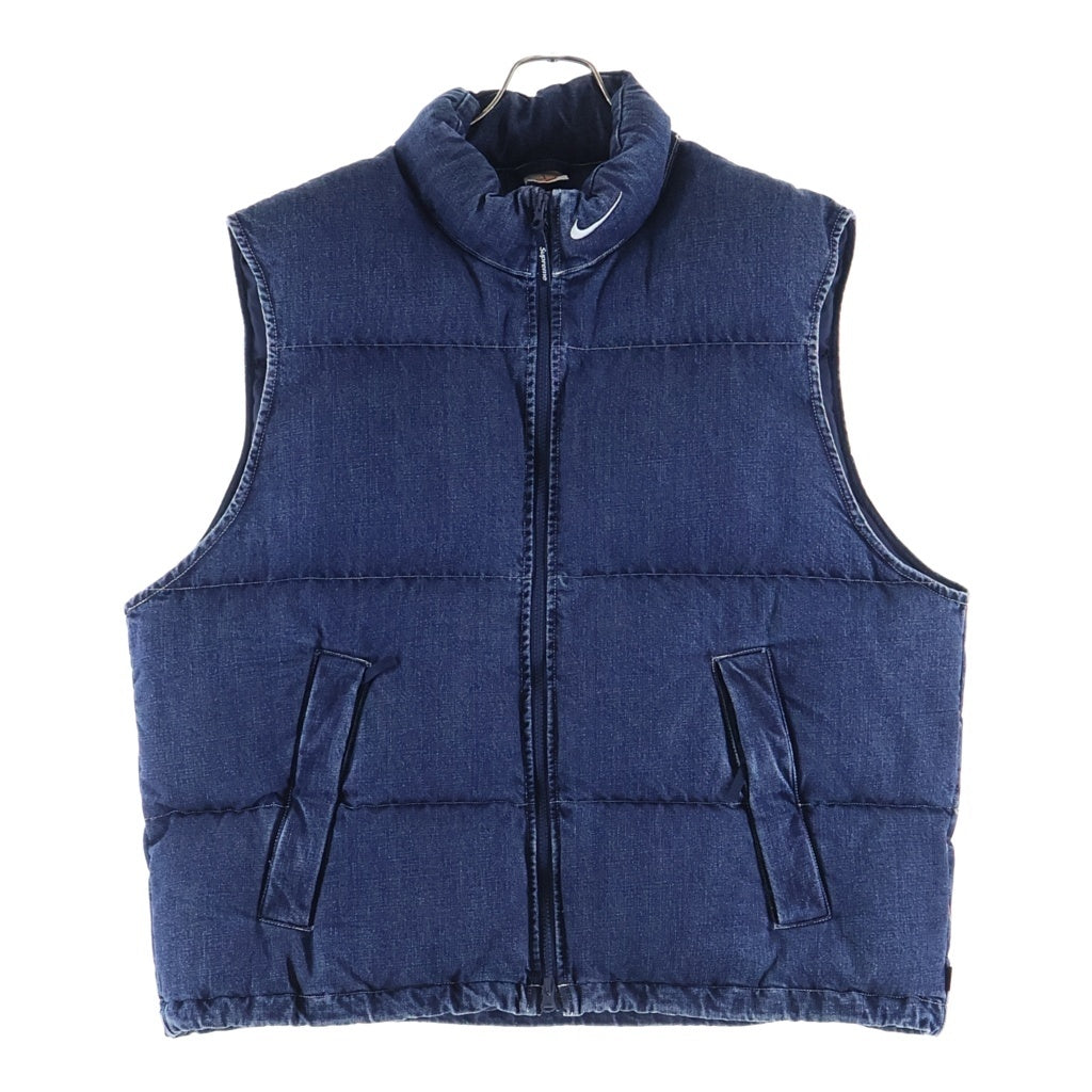 SUPREME(シュプリーム) 24SS ×NIKE Denim Puffer Vest ナイキ バックロゴエンブロイダリー デニム パファーベスト インディゴ FQ0323-451