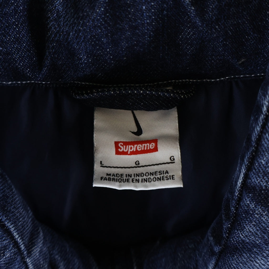SUPREME(シュプリーム) 24SS ×NIKE Denim Puffer Vest ナイキ バックロゴエンブロイダリー デニム パファーベスト インディゴ FQ0323-451