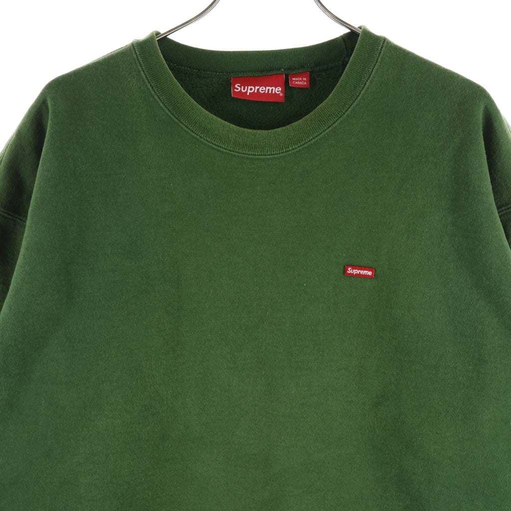 SUPREME(シュプリーム) 20AW Small Box Crewneck スモークボックスロゴ プルオーバークルーネックスウェット トレーナー グリーン