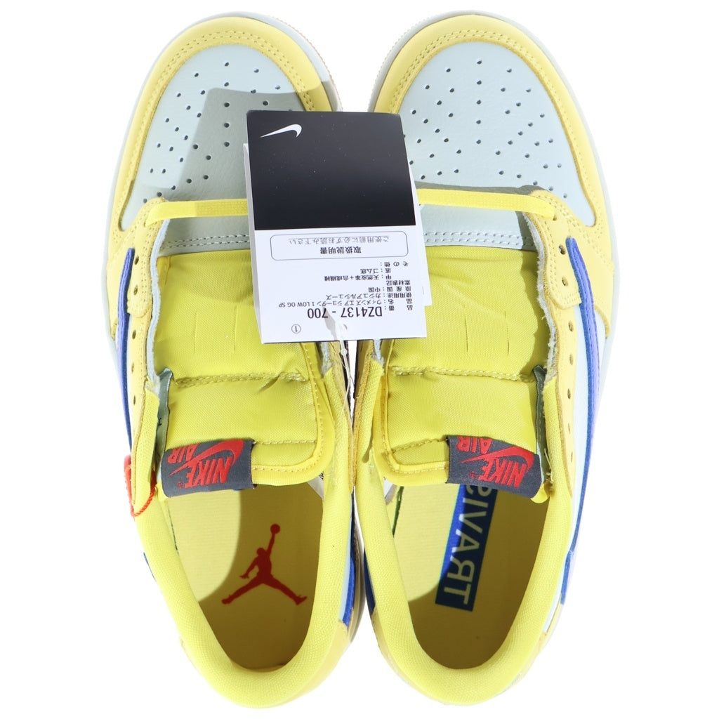 NIKE(ナイキ) ×TRAVIS SCOTT WMNS AIR JORDAN 1 RETRO LOW OG CANARY トラヴィススコット エアジョーダン1 レトロ カナリー ローカットスニーカー レディース US7/24cm DZ4137-700