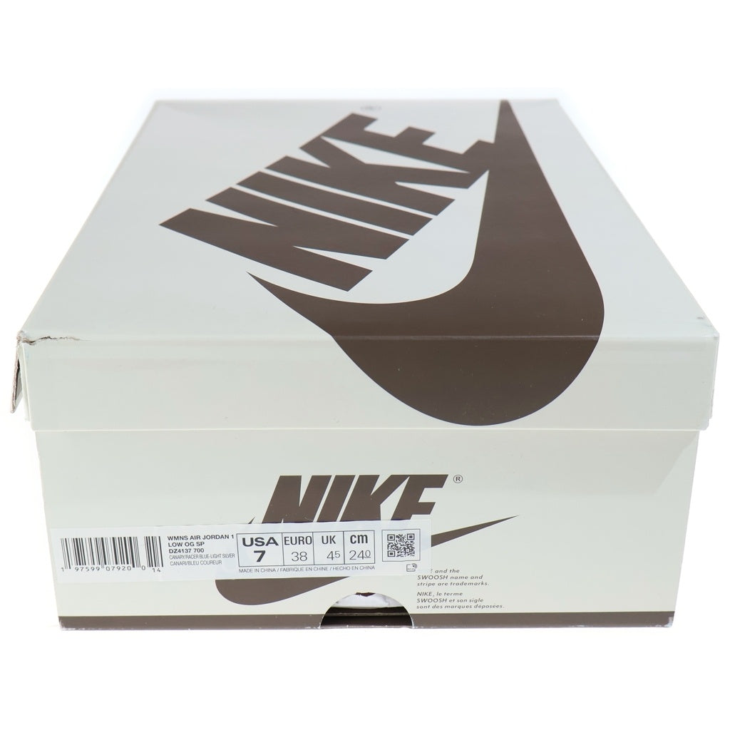 NIKE(ナイキ) ×TRAVIS SCOTT WMNS AIR JORDAN 1 RETRO LOW OG CANARY トラヴィススコット エアジョーダン1 レトロ カナリー ローカットスニーカー レディース US7/24cm DZ4137-700