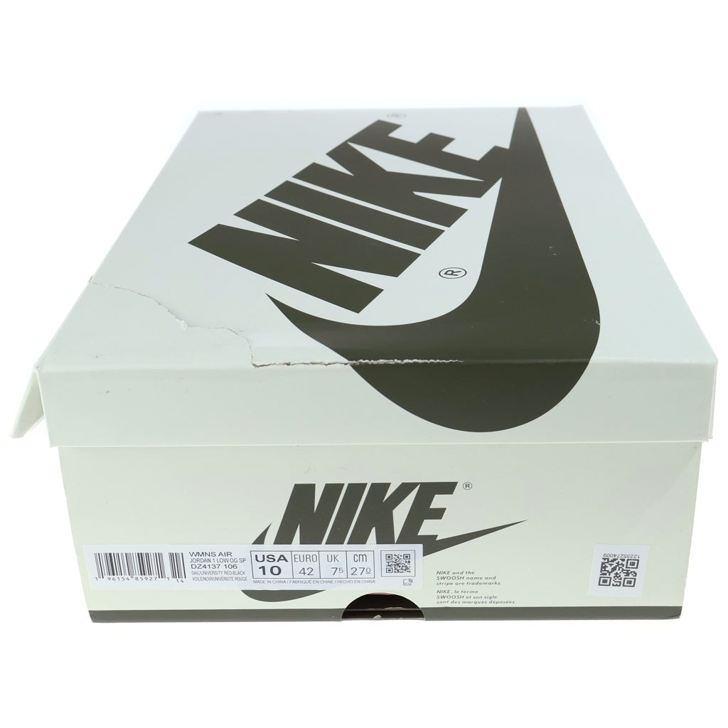 NIKE(ナイキ) ×TRAVIS SCOTT WMNS AIR JORDAN 1 LOW OG MEDIUM OLIVE エアジョーダン1 ローカットスニーカー US10/27cm DZ4137-106