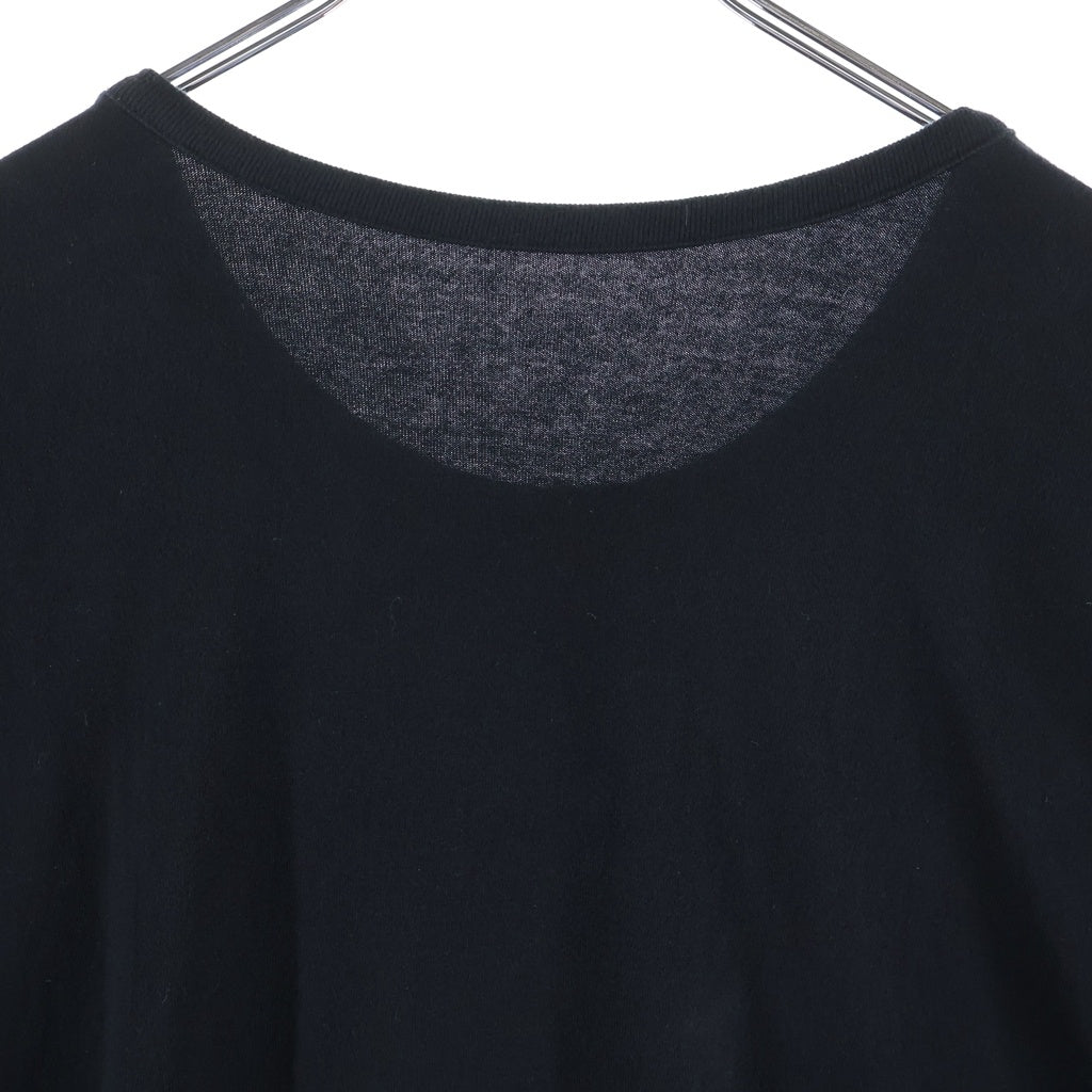 Y's(ワイズ) PIGMENT PRINT BIG TEE ピグメント プリント ビッグ クルーネック半袖Tシャツ カットソー レディース ブラック YQ-T27-678