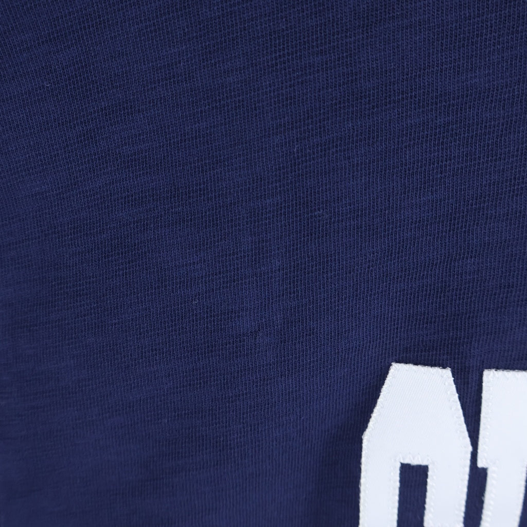SUPREME(シュプリーム) 26AW Stretch Applique S/S Top ストレッチコットン アップリケロゴ クルーネック 半袖Tシャツ カットソー ネイビー