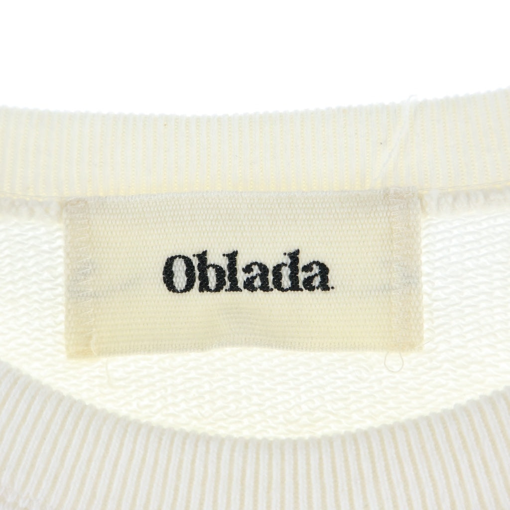 NO BRAND(ノーブランド) OBLADA オブラダ HELLO ハロー クルーネック スウェット トレーナー ホワイト S2510CU17