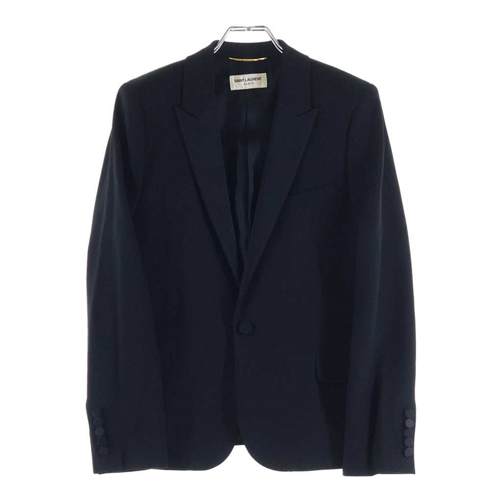 SAINT LAURENT PARIS(サンローランパリ) イタリア製 スモーキング シングル テーラードジャケット ブラック 370357 Y0821 レディース