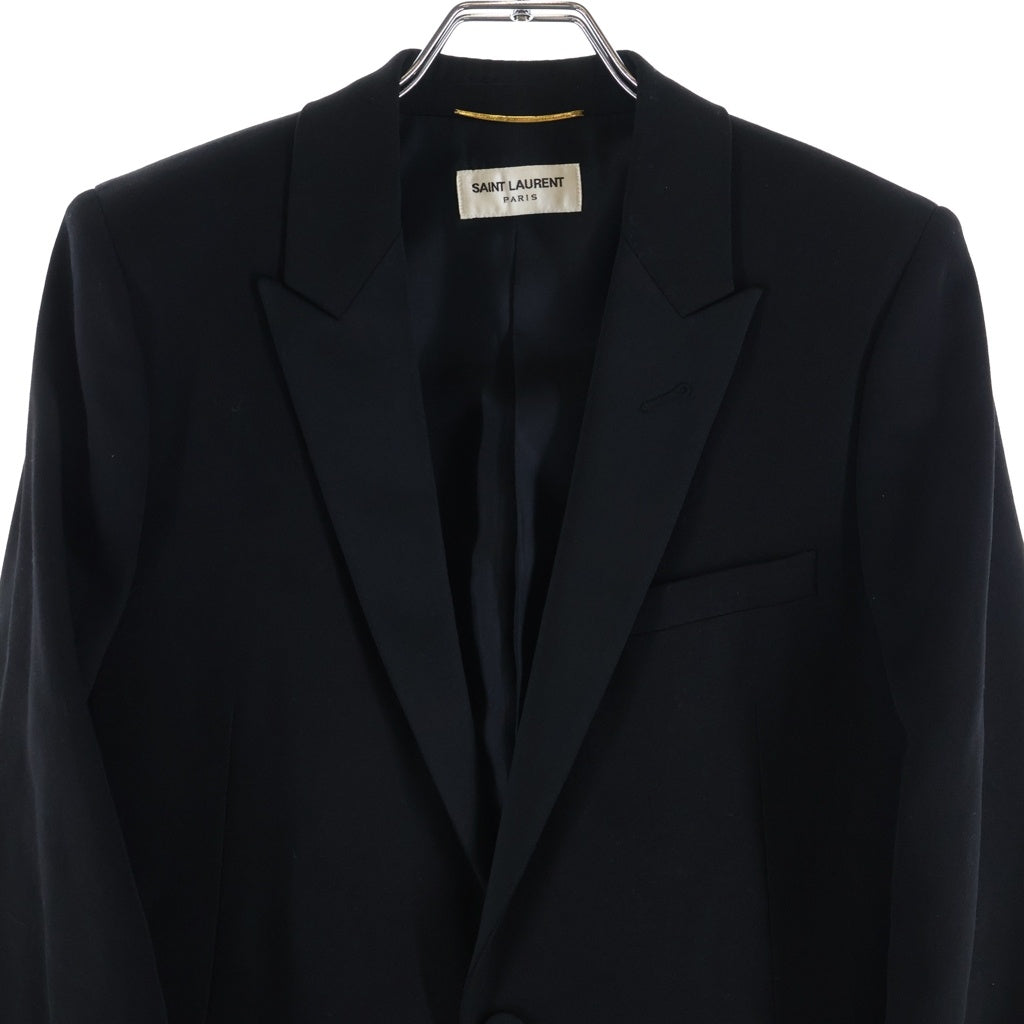 SAINT LAURENT PARIS(サンローランパリ) イタリア製 スモーキング シングル テーラードジャケット ブラック 370357 Y0821 レディース