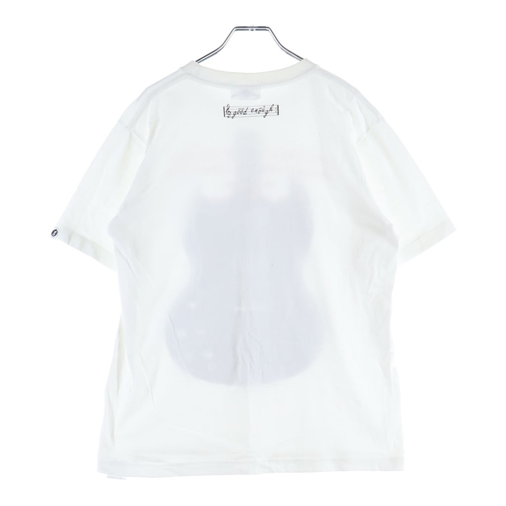 GOODENOUGH(グッドイナフ) グレッチ ギタープリント クルーネック半袖Tシャツ カットソー ホワイト