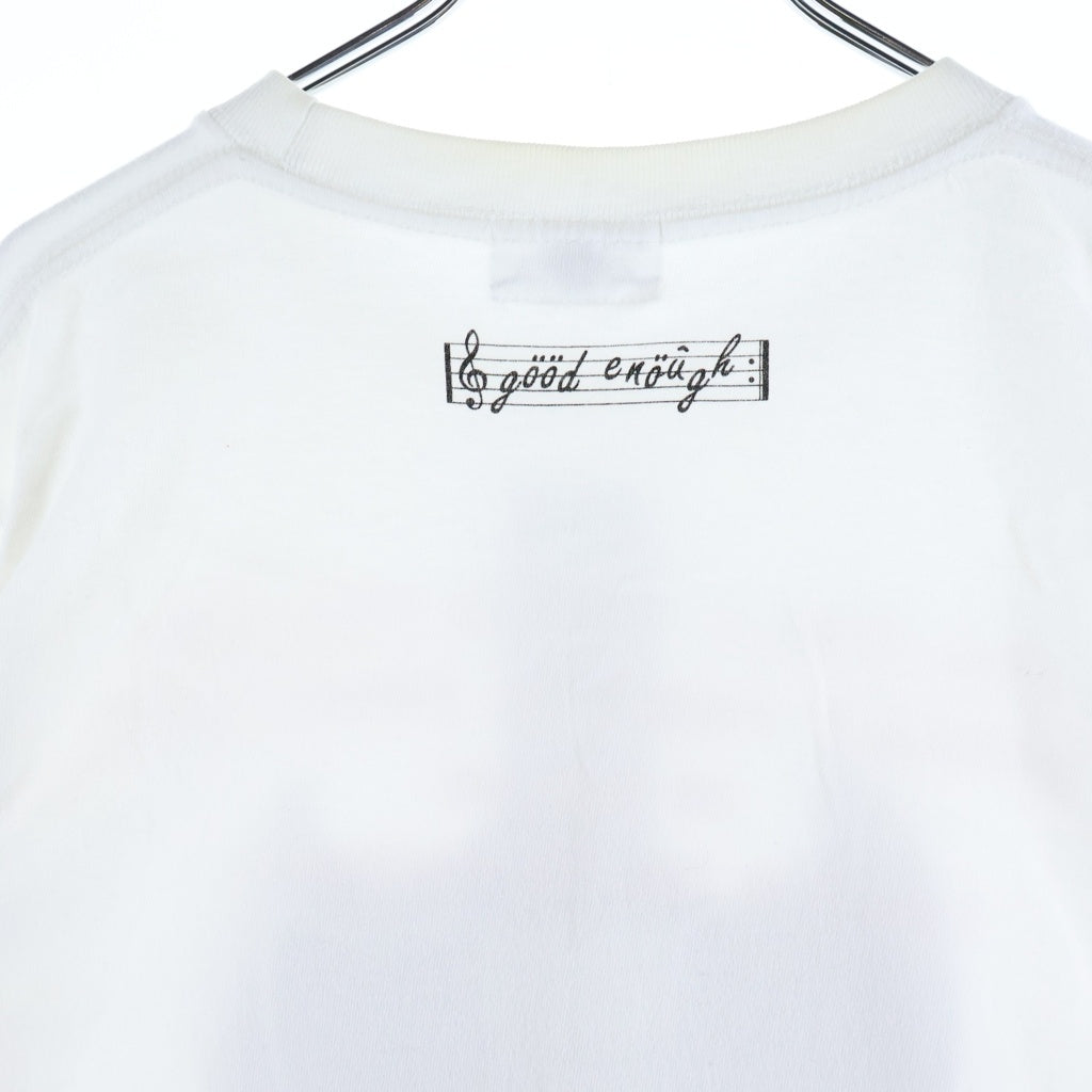 GOODENOUGH(グッドイナフ) グレッチ ギタープリント クルーネック半袖Tシャツ カットソー ホワイト