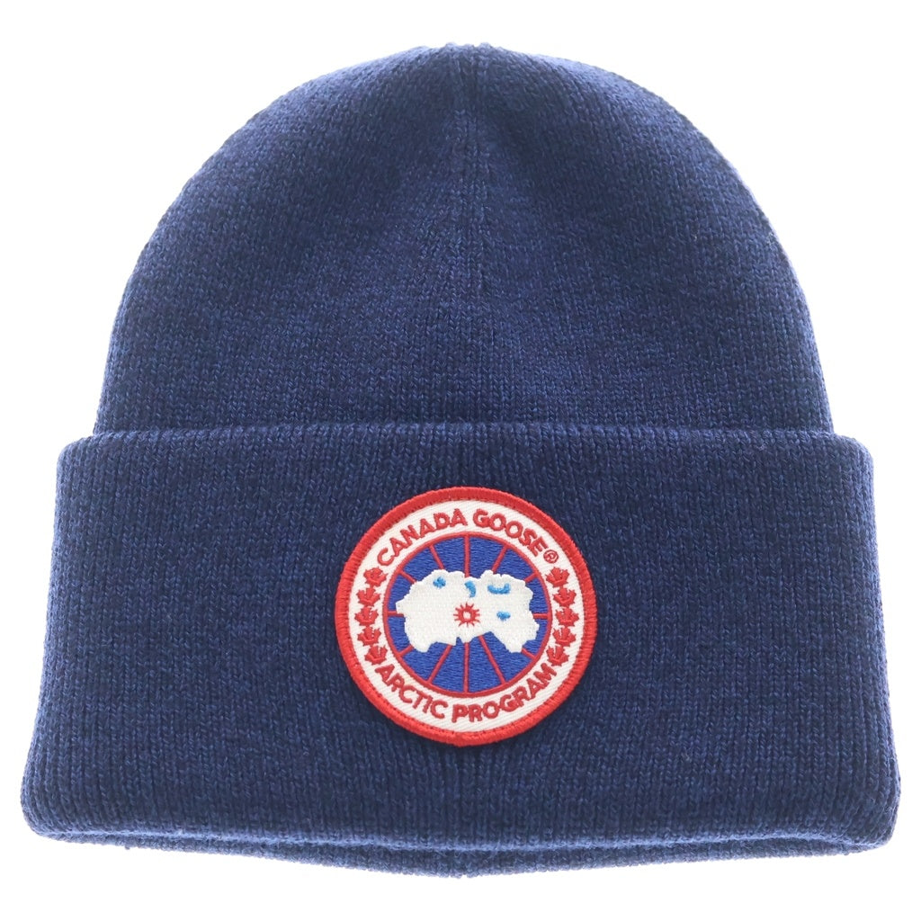 CANADA GOOSE(カナダグース) ARCTIC DISC TOQUE アークティック ディスク トゥック ロゴパッチ ニット帽 キャップ 帽子 ネイビー 6936L