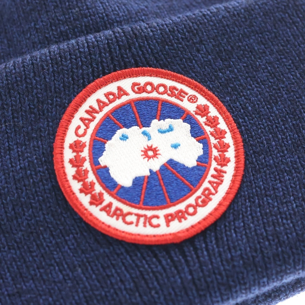 CANADA GOOSE(カナダグース) ARCTIC DISC TOQUE アークティック ディスク トゥック ロゴパッチ ニット帽 キャップ 帽子 ネイビー 6936L