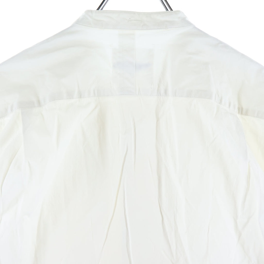 TAKAHIROMIYASHITA The SoloIst.(タカヒロミヤシタザソロイスト) 20SS Band Collar Shirt コットン バンドカラー 長袖ドレスシャツ ホワイト 0001DSS20