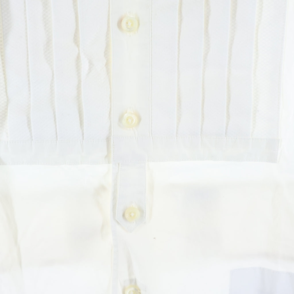 TAKAHIROMIYASHITA The SoloIst.(タカヒロミヤシタザソロイスト) 20SS Band Collar Shirt コットン バンドカラー 長袖ドレスシャツ ホワイト 0001DSS20
