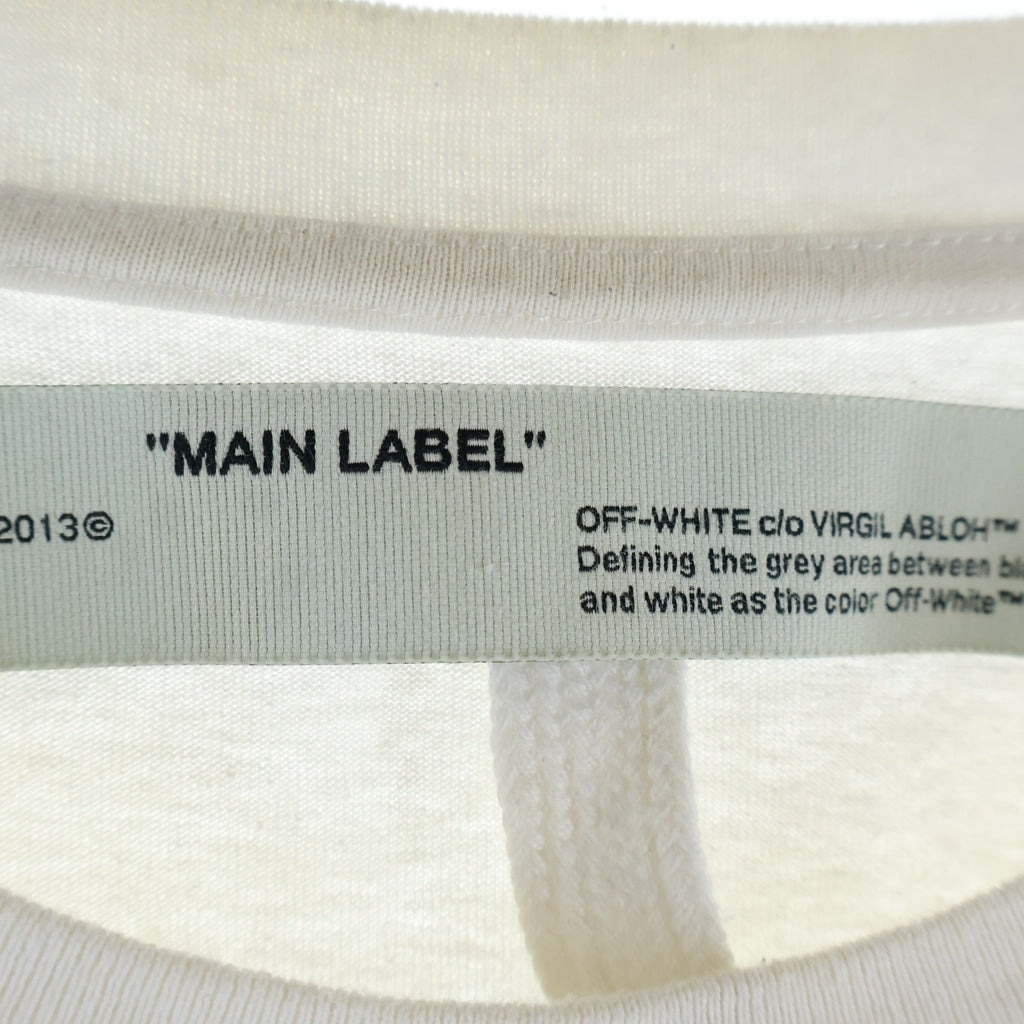 OFF-WHITE(オフホワイト) 20SS フェイクレイヤード グラフィックプリント クルーネック 長袖Tシャツ カットソー ホワイト OMAB022S20185005