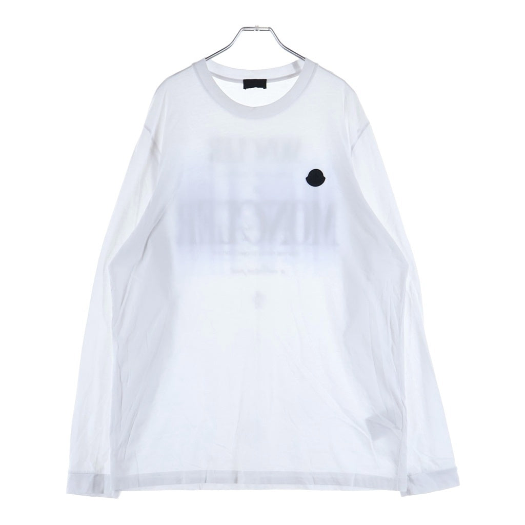 MONCLER(モンクレール) 24SS MAGLIA MANICA LUNGA マッリア マニカ ルンガ バックプリント クルーネック 長袖Tシャツ カットソー ホワイト J20918D00008 89A17