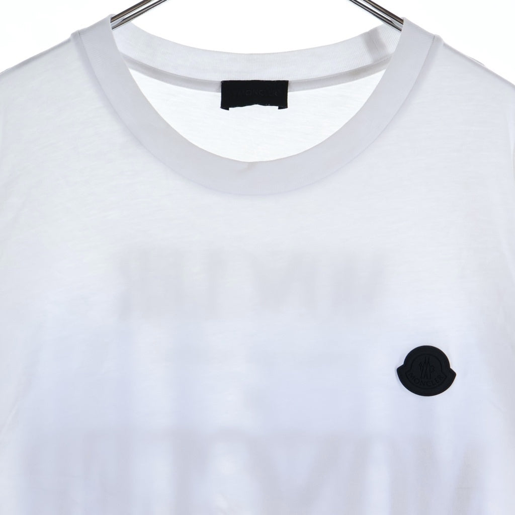 MONCLER(モンクレール) 24SS MAGLIA MANICA LUNGA マッリア マニカ ルンガ バックプリント クルーネック 長袖Tシャツ カットソー ホワイト J20918D00008 89A17
