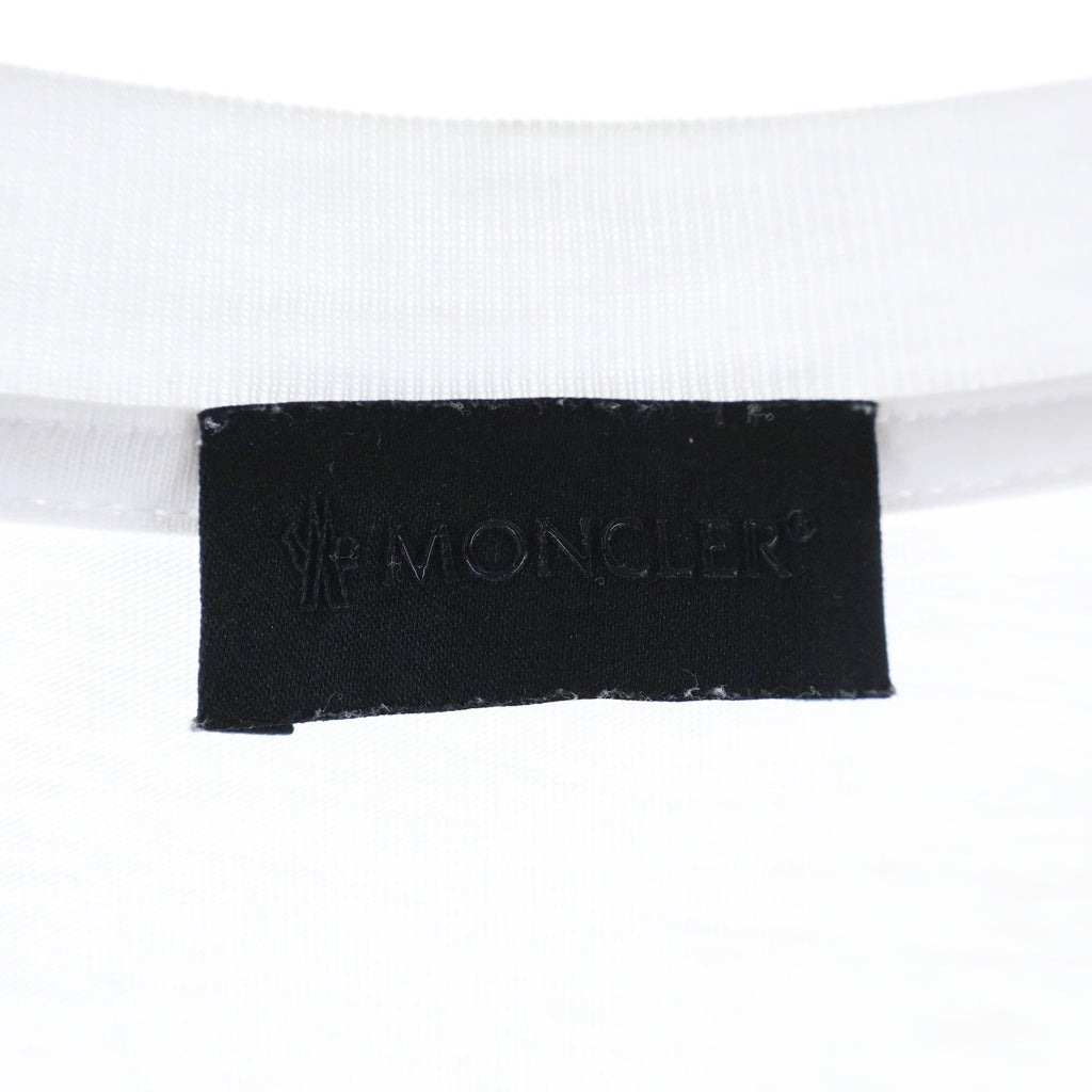 MONCLER(モンクレール) 24SS MAGLIA MANICA LUNGA マッリア マニカ ルンガ バックプリント クルーネック 長袖Tシャツ カットソー ホワイト J20918D00008 89A17