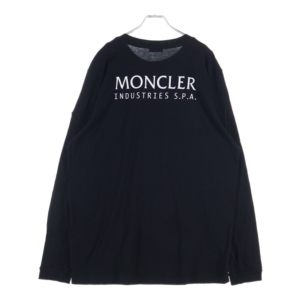 MONCLER(モンクレール) 24SS LS T-SHIRT バックプリント クルーネック 長袖Tシャツ カットソー ブラック J20918D00005 89A17