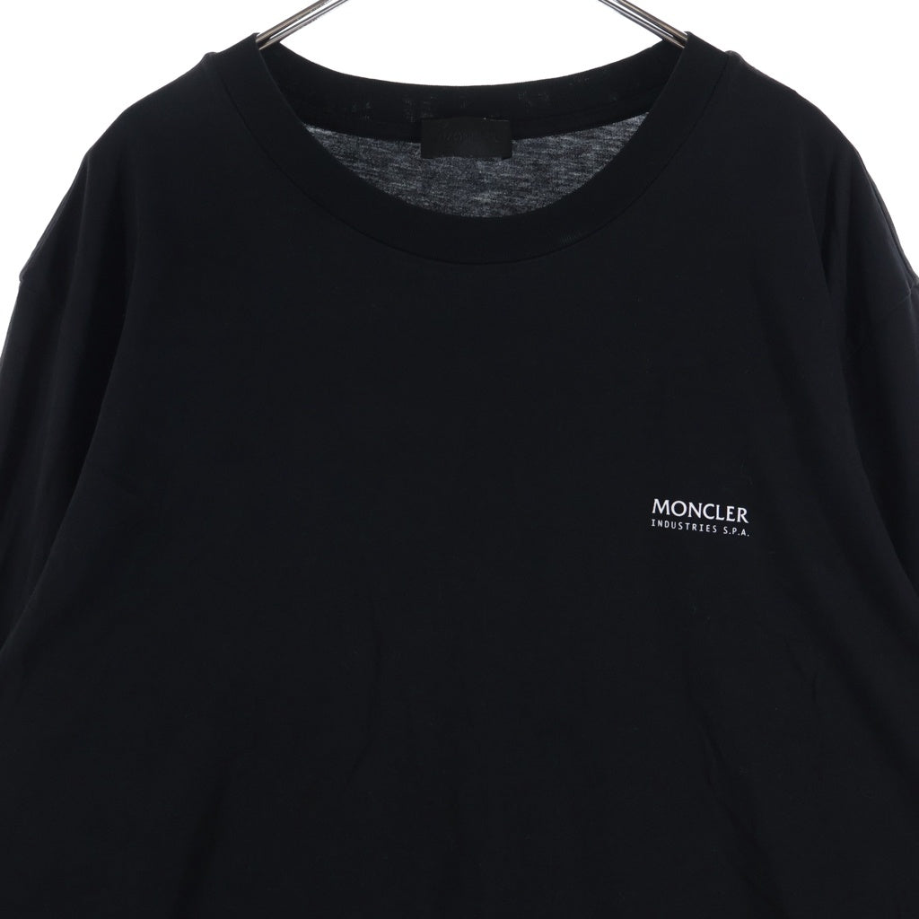 MONCLER(モンクレール) 24SS LS T-SHIRT バックプリント クルーネック 長袖Tシャツ カットソー ブラック J20918D00005 89A17