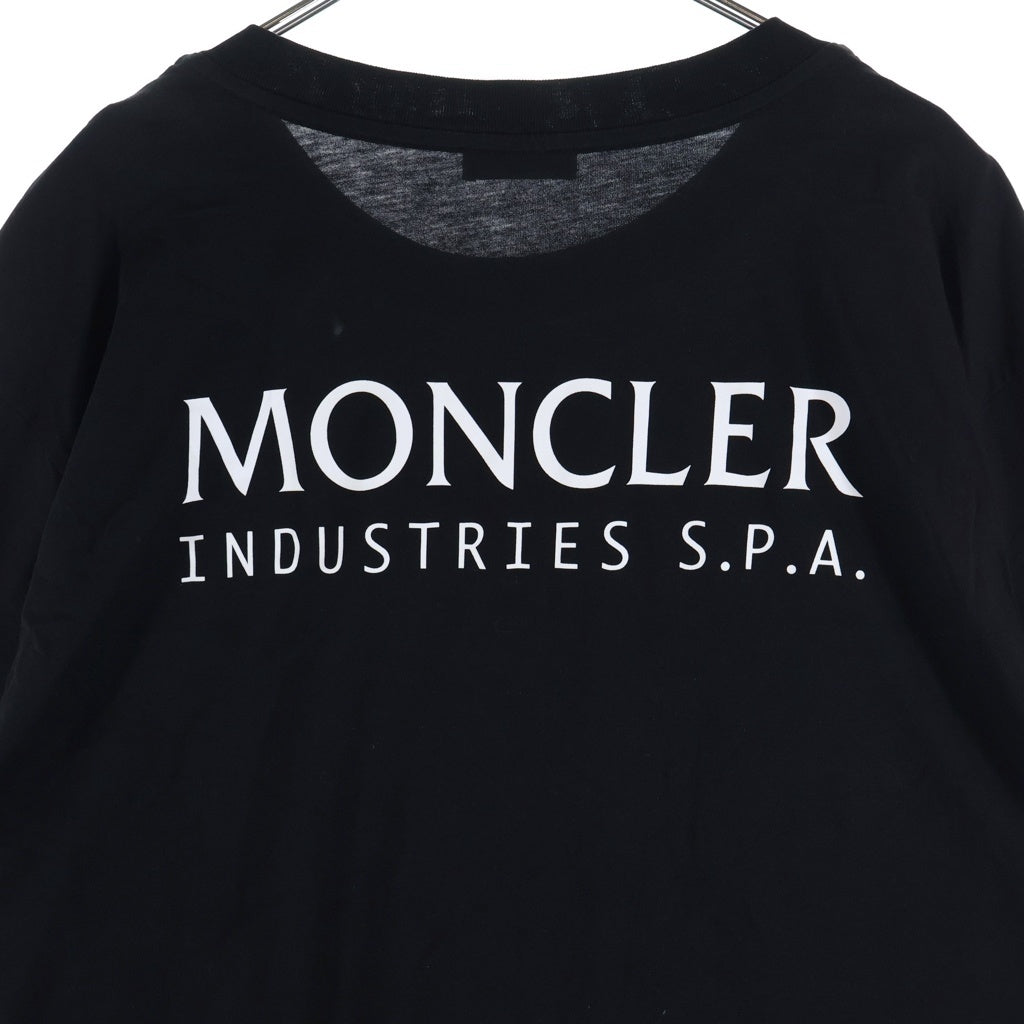 MONCLER(モンクレール) 24SS LS T-SHIRT バックプリント クルーネック 長袖Tシャツ カットソー ブラック J20918D00005 89A17