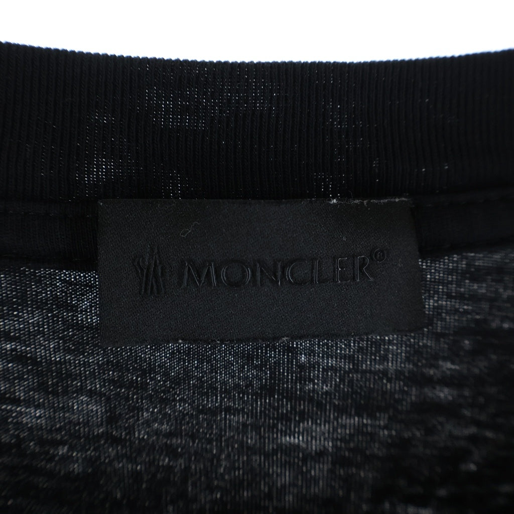 MONCLER(モンクレール) 24SS LS T-SHIRT バックプリント クルーネック 長袖Tシャツ カットソー ブラック J20918D00005 89A17