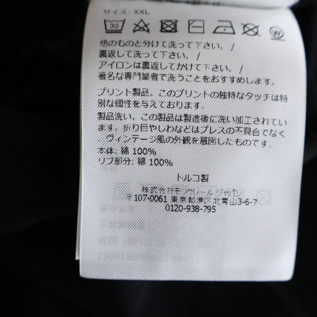 MONCLER(モンクレール) 24SS LS T-SHIRT バックプリント クルーネック 長袖Tシャツ カットソー ブラック J20918D00005 89A17