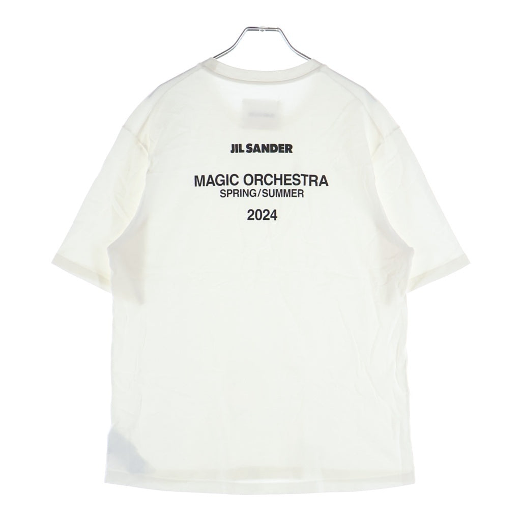 JIL SANDER(ジルサンダー) 24SS バックロゴプリント クルーネック長半袖Tシャツ カットソー ホワイト J22GC0173 J46219