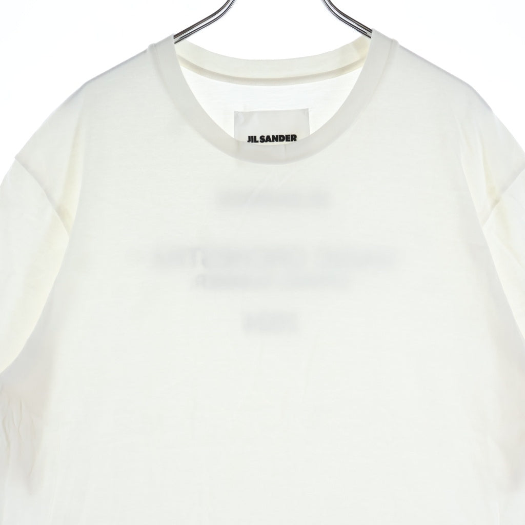 JIL SANDER(ジルサンダー) 24SS バックロゴプリント クルーネック長半袖Tシャツ カットソー ホワイト J22GC0173 J46219