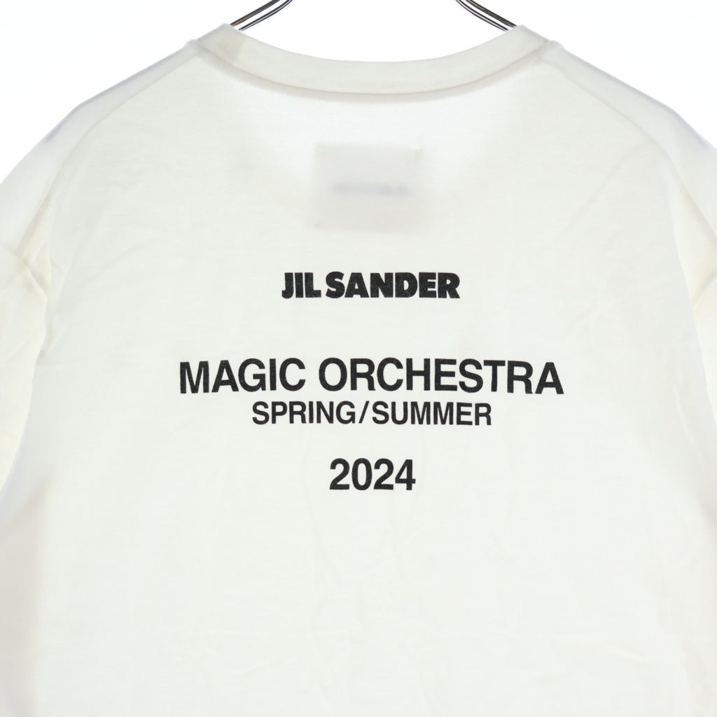 JIL SANDER(ジルサンダー) 24SS バックロゴプリント クルーネック長半袖Tシャツ カットソー ホワイト J22GC0173 J46219