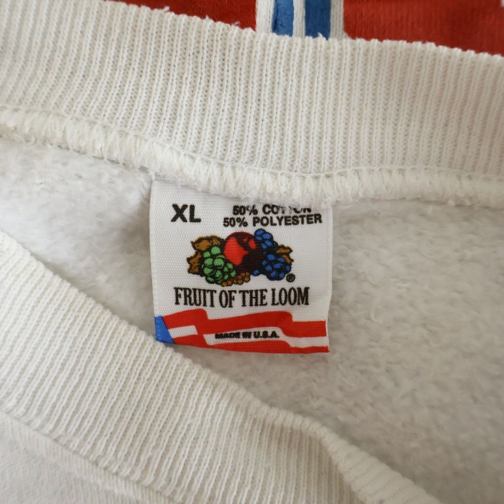 VINTAGE(ヴィンテージ) 80S VINTAGE USA製 JESSE JACKSON CREWNECK SWEATSHIRT FRUIT OF THE LOOM ヴィンテージ ジェシー ジャクソン クルーネック 長袖スウェット ホワイト