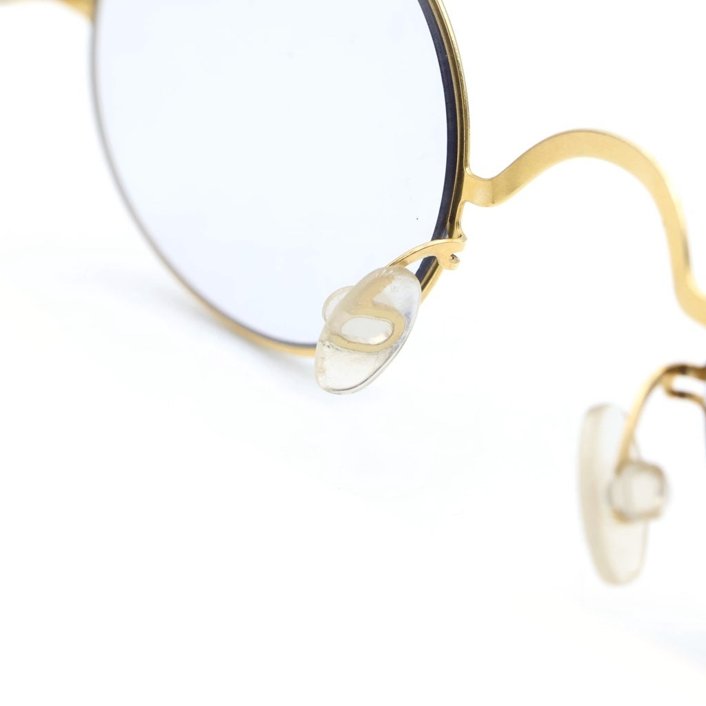MYKITA(マイキータ) ×Maison Margiela メゾンマルジェラ オーバルメタルフレーム カラーレンズサングラス アイウェア 眼鏡 ゴールド MMCRAFT005