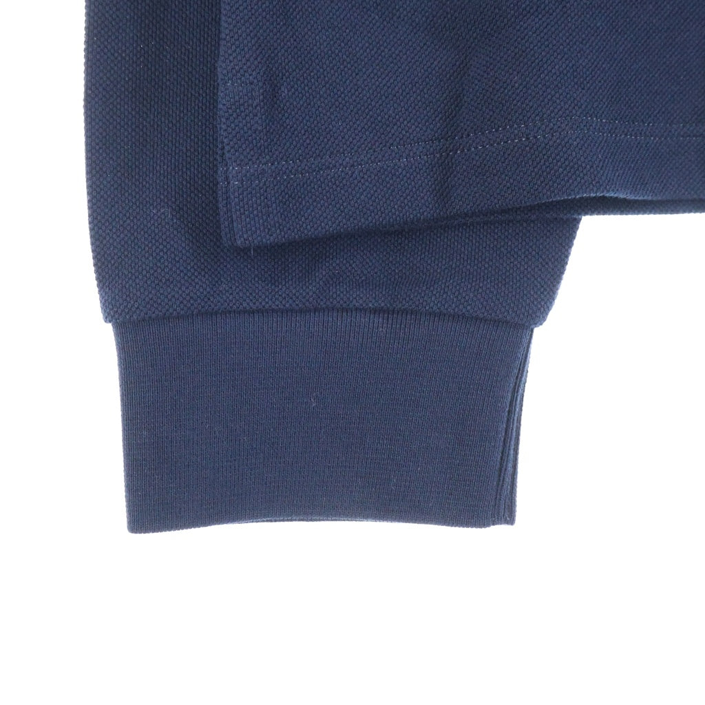 miumiu(ミュウミュウ) HARF-ZIP POLO SHIRT ハーフジップ コットン 長袖ポロシャツ ネイビー RFID MJLA20 S000 18ZW