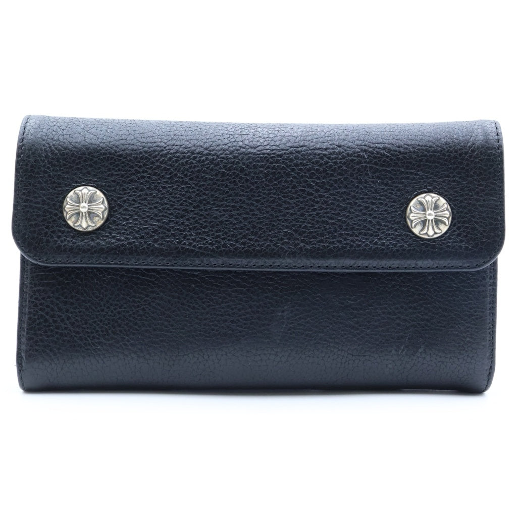 CHROME HEARTS(クロムハーツ) WAVE ウェーブ レザーウォレット 財布 ブラック