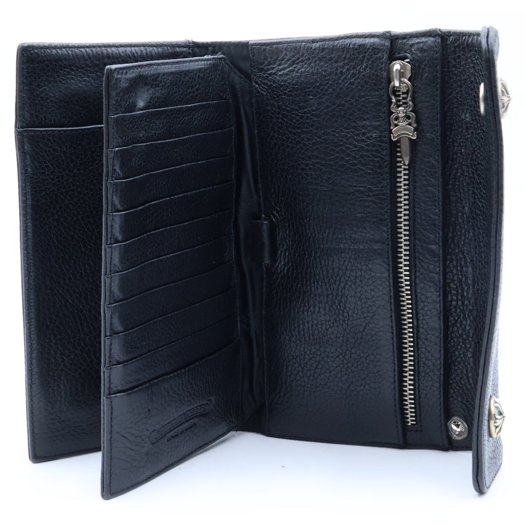 CHROME HEARTS(クロムハーツ) WAVE ウェーブ レザーウォレット 財布 ブラック