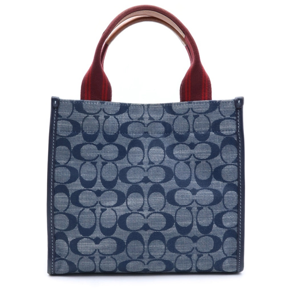 COACH(コーチ) Tote 22 In Signature Chambray シグネチャーシャンブレー 2WAYショルダー トートバッグ グレー B2022-3663 レディース