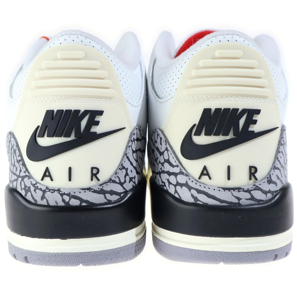 NIKE(ナイキ) AIR JORDAN 3 RETRO WHITE CEMENT REIMAGINED エアジョーダン3 レトロ セメント リイマジンド ハイカットスニーカー ホワイト US9.5/27.5cm DN3707-100 DM3707-100