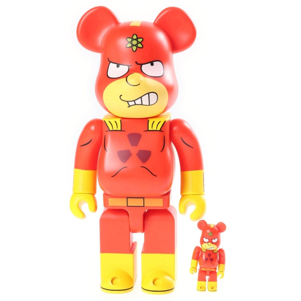 MEDICOM TOY(メディコムトイ) ×THE SIMPSONS BE@RBRICK RADIOACTIVE MAN 100%&400% ベアブリック ザシンプソンズ レディオアクティブマン 2体セット フィギュア 人形 レッド/イエロー