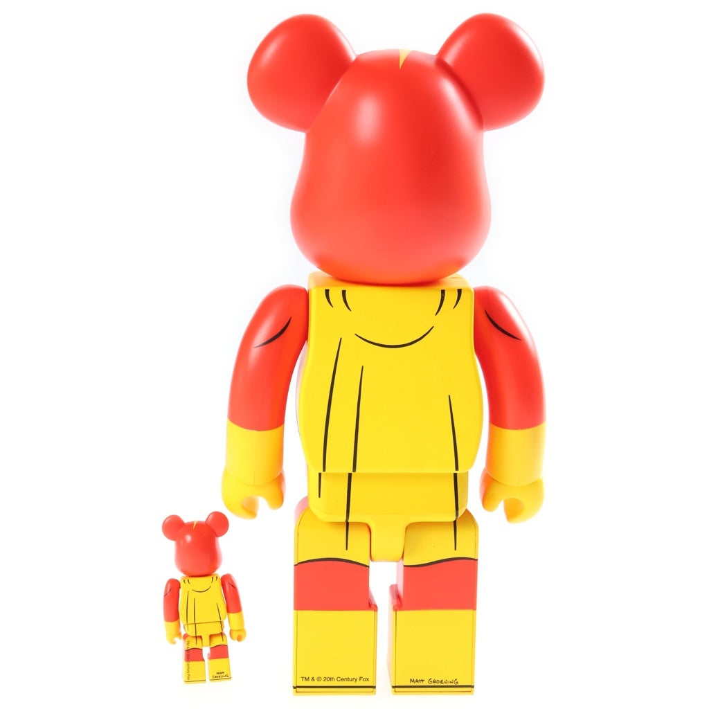 MEDICOM TOY(メディコムトイ) ×THE SIMPSONS BE@RBRICK RADIOACTIVE MAN 100%&400% ベアブリック ザシンプソンズ レディオアクティブマン 2体セット フィギュア 人形 レッド/イエロー