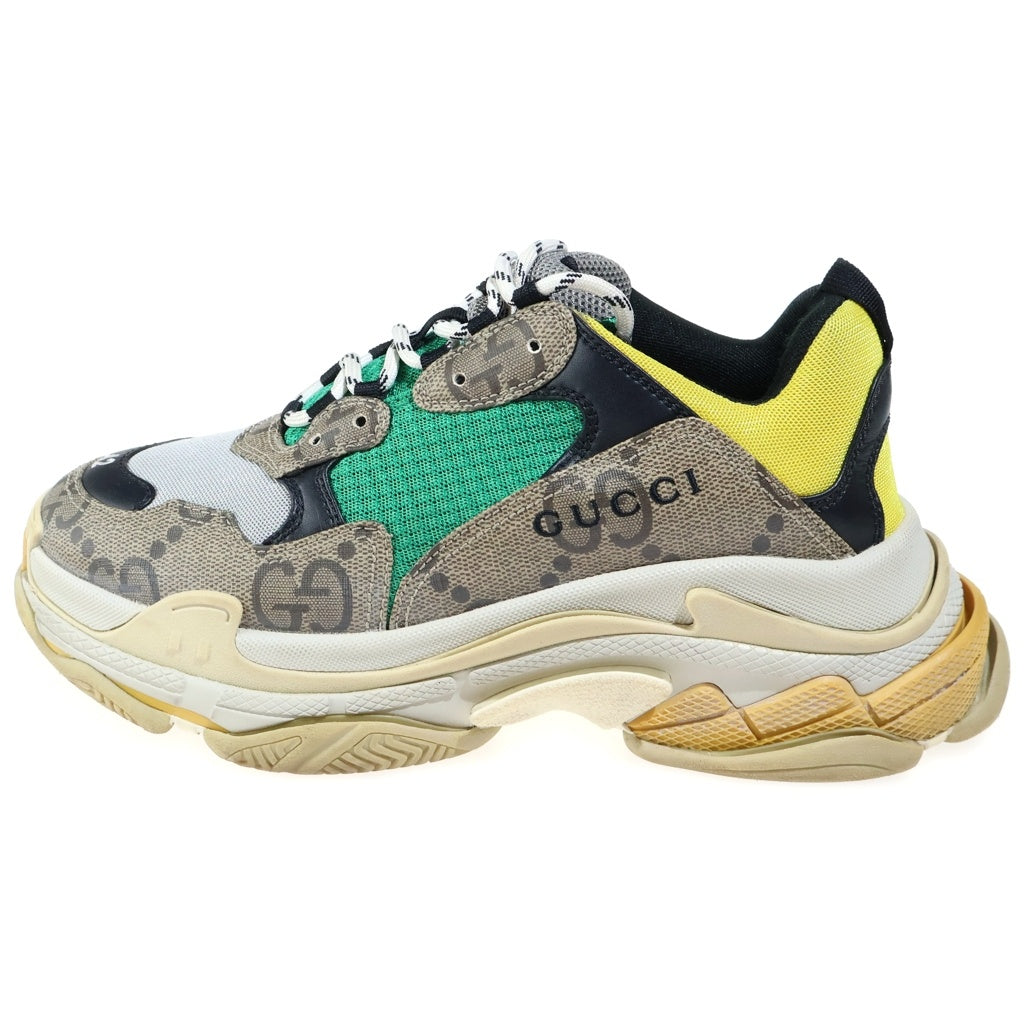 BALENCIAGA(バレンシアガ) 21AW ×GUCCI The Hacker Project Triple S Trainers グッチ ハッカープロジェクト トリプルS ローカットスニーカー ベージュ 681067
