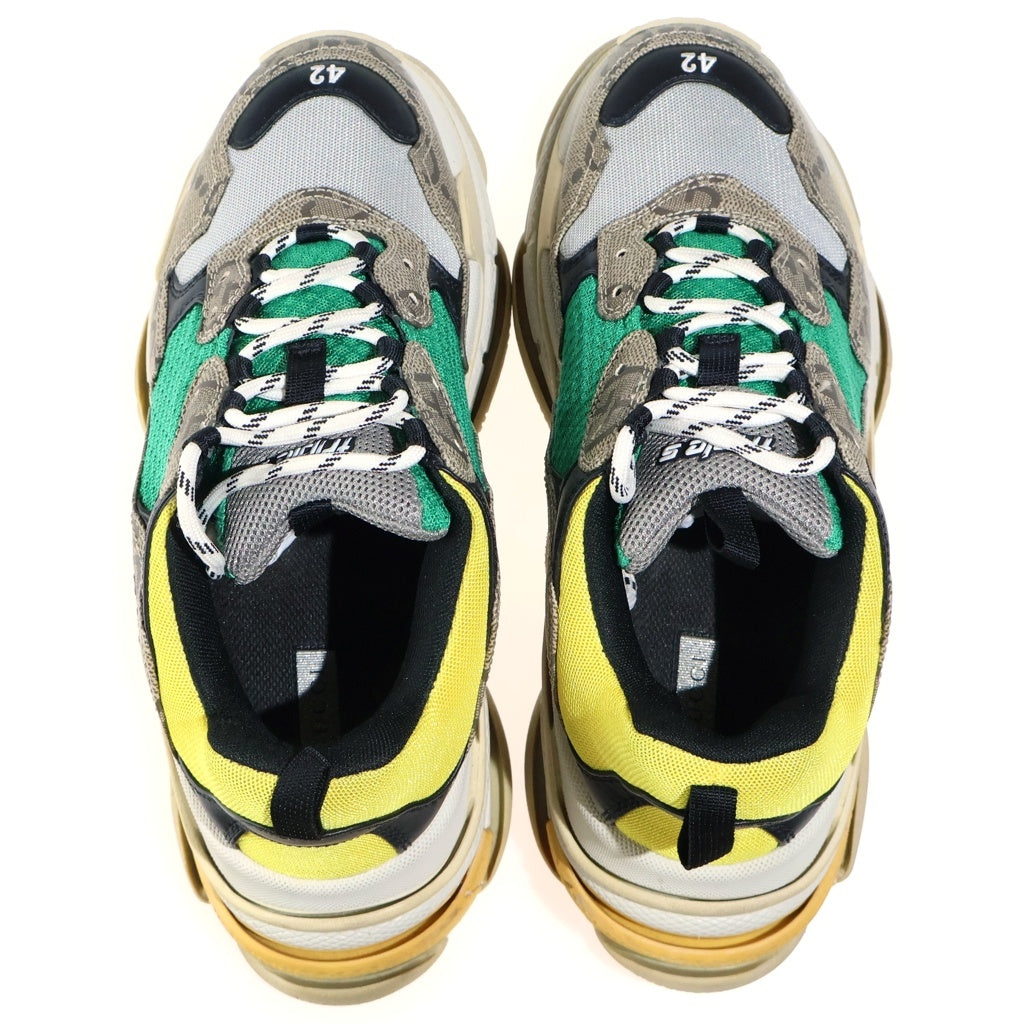 BALENCIAGA(バレンシアガ) 21AW ×GUCCI The Hacker Project Triple S Trainers グッチ ハッカープロジェクト トリプルS ローカットスニーカー ベージュ 681067