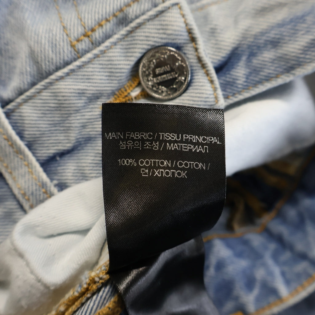 VETEMENTS(ヴェトモン) 23SS PLAIN BAGGY JEANS ワイド バギーデニムパンツ インディゴ UE63PA305N1