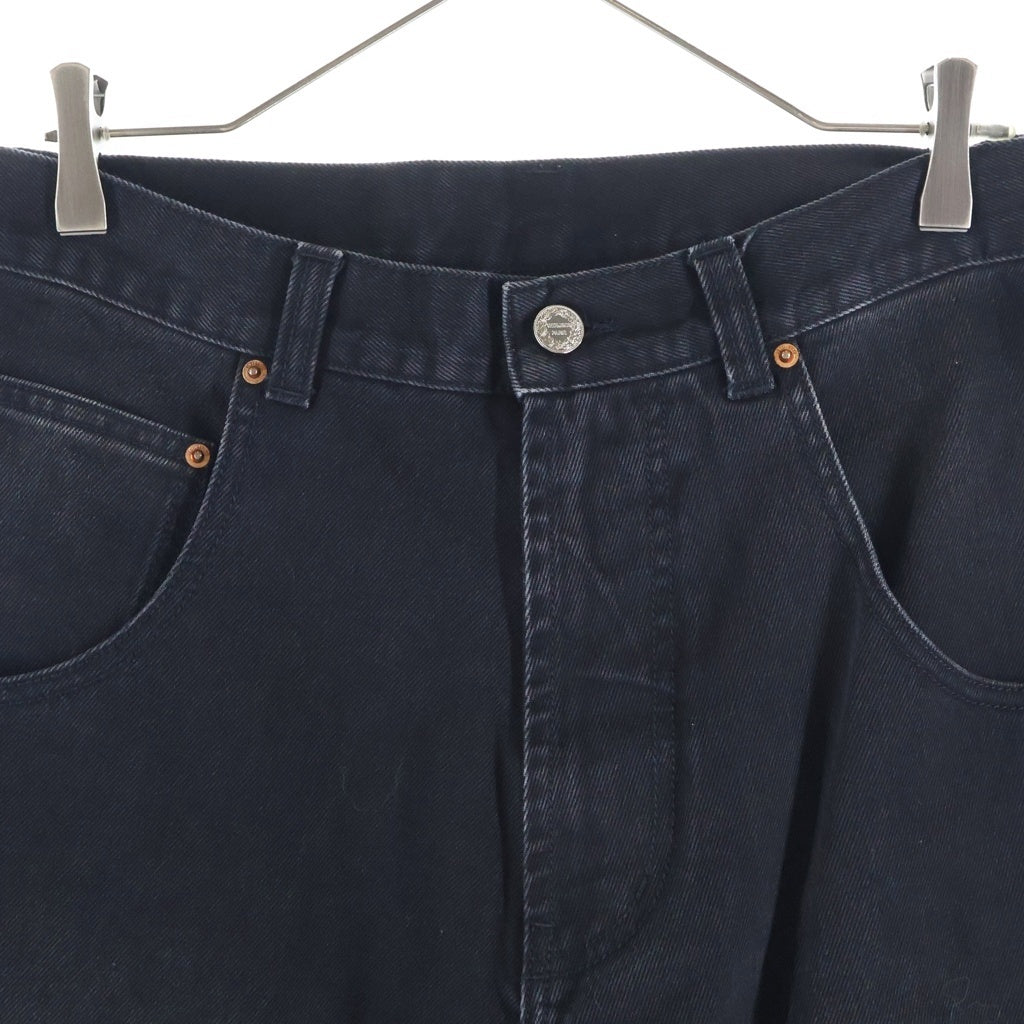 VETEMENTS(ヴェトモン) 25AW HIP-HOP SHORTS ヒップホップ フェード加工 カーペンターデニムショーツ ハーフパンツ ブラック UH76DP125B2