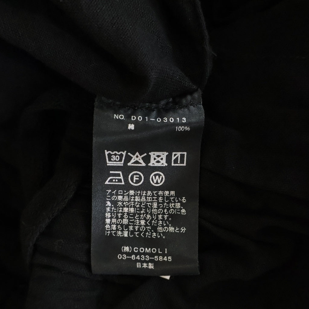 COMOLI(コモリ) 26SS オックス コンパーティブルパンツ ブラック D01-03013